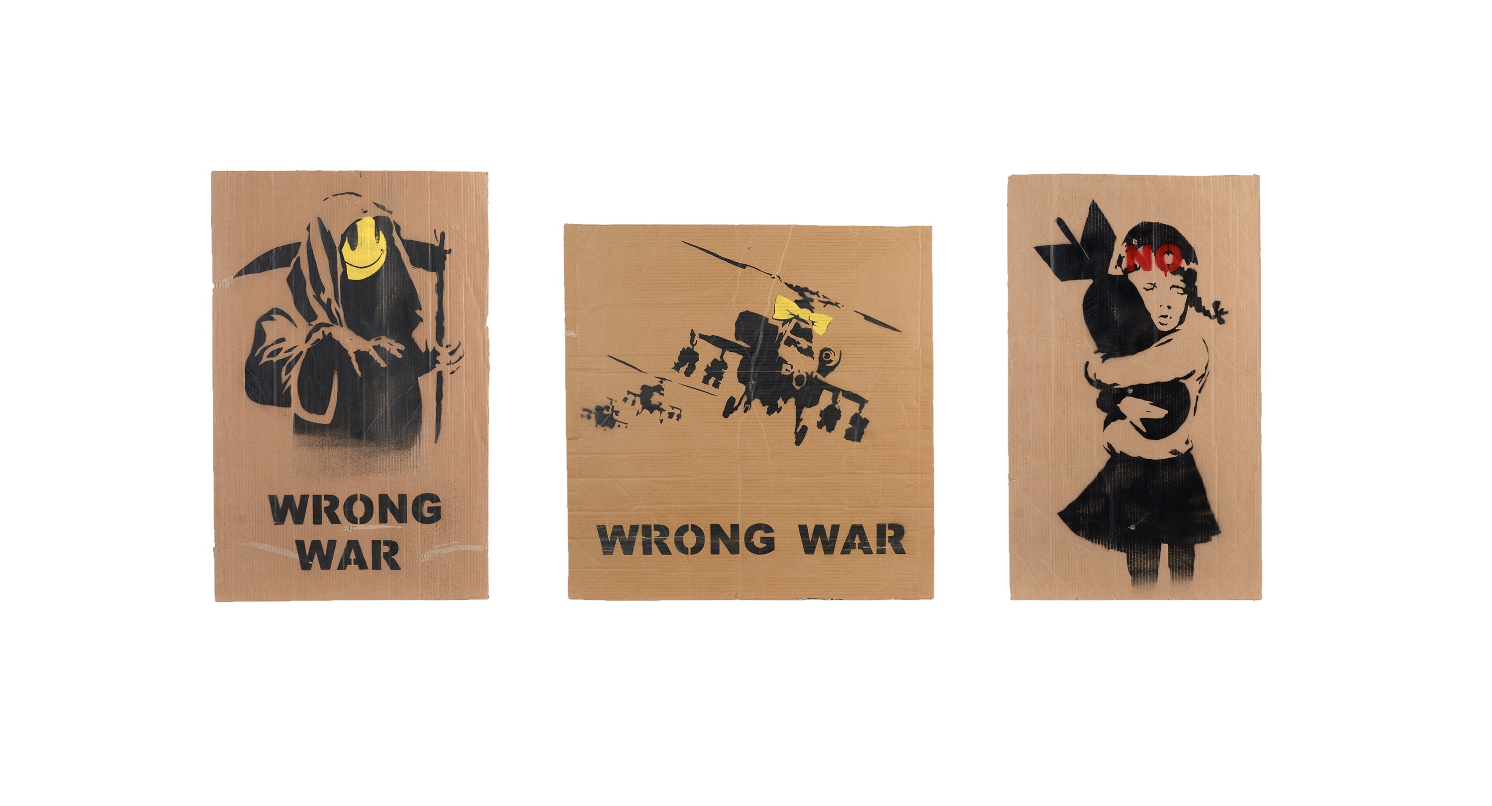 Not one, not two, but three original works of art by Banksy up for Auction!